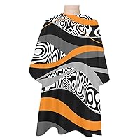 Abstract Yellow Barber Cape - Salon Hair Cutting Cape for Women,Men,Kids,Adults,Haircut Cape with Adjustable Elastic Neckline Stylist Cape Gown Accessories Modern Minimalist Black White Zebra