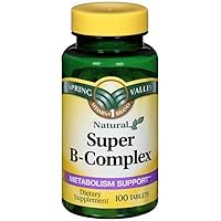 Super B-Complex, Metabolism Support, 100 Tablets