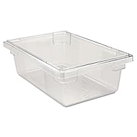 Rubbermaid Commercial 3309CLE Food/Tote Boxes, 3 1/2 gal, 18 w x 12 d x 6 h, Clear