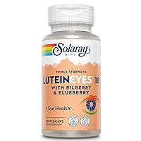 SOLARAY Triple Strength Lutein Eyes, 18 mg | Eye & Macular Health Support Supplement w/Naturally Occurring Lutein and Zeaxanthin | Non-GMO | 30 Count