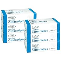 ForPro Lint-Free Cotton Wipes, 2 inches x 2 inches, 240-Count, (Pack of 6)