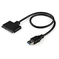 SATA to USB Cable - USB 3.0 to 2.5” SATA III Hard Drive Adapter - External Converter for SSD/HDD Data Transfer (USB3S2SAT3CB)