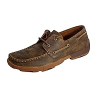Twisted X Women's Boat Shoe Driving Moc, Bomber/Bomber, 8(W)