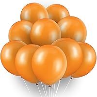 Unique Pumpkin Orange Latex Balloons (Pack of 10) - 12