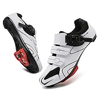 Mens Womens Cycling Shoes Compatible with Peloton Indoor Bicycle Pedals Clip in Road Bike Shoes Pre-Installed with Look Delta Cleats