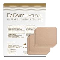 Epi-Derm Patch - 2 x 2.5 in - (5 Pair) (Natural) Silicone Scar Sheets from Biodermis