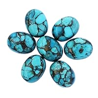 ABC Jewelry Mart 4X6 MM Oval Shape 10 Pcs Lot of Blue Copper Turquoise, Wholesale Gemstone Supplier, Calibrated, Loose Gemstone