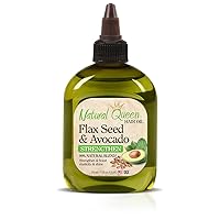 Natural Queen Strengthen Flax Seed & Avocado Hair Oil 7.1 oz. - Hair Strengthening Treatment Hair Oil