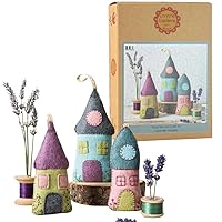 Felt Bright Lavender Houses Sewing Craft Kit, 12-17 cm, Multi-Colour
