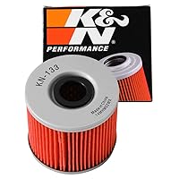 K&N Motorcycle Oil Filter: High Performance, Premium, Designed to be used with Synthetic or Conventional Oils: Fits Select Suzuki, Bimota Vehicles, KN-133