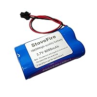 3.7v Rechargeable li-ion Batteries 6800mAh, Power Cell with SM2.54-2 Pin Plug, DIY Batteries 18650 2S1P Li-ion Batteries Pack Support 3C Continuous Discharge