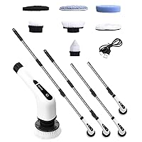 Electric Spin Scrubber Cleaning Brush: Cordless Power Shower Scrubber for Cleaning Bathroom Tub Tiles Car with Long Handle | Portable E Spin Bathtub Spinning Cleaner Scrub Brush Household Use Supplies