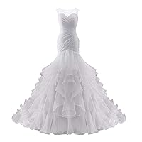 H.S.D Wedding Dress Sweetheart Bridal Dress Organza Wedding Bridal Gowns Pleated Ruffles