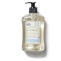 A LA MAISON Liquid Hand Soap, Fresh Sea Salt - Uses: Hand and Body - Triple French Milled, Essential Oils, Organic, Plant Based, Vegan, Cruelty-Free, Alcohol & Paraben Free (16.9 oz, 1 Pack)