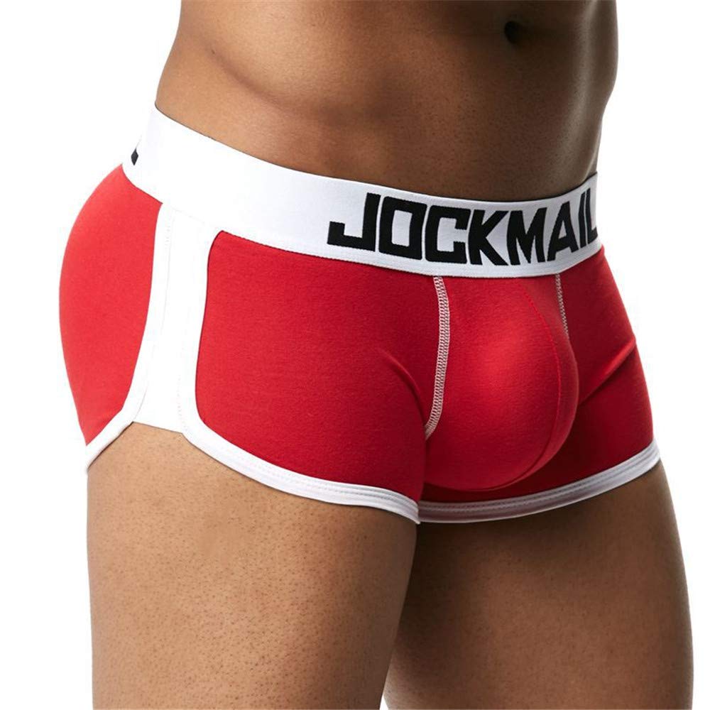 Mua Jockmail Mens Underwear Boxer Trunks Sexy Push Up Cup Pad Front Back Hip Enhance The 8861