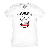 Womens Llamen Funny Ramen T-Shirt for Foodie Girls