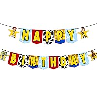 Toys Happy Birthday Banner for Story Birthday Decorations Toy Game Story Party Decorations Kids Birthday Banner Party Supplies