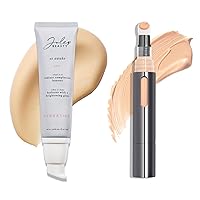 Julep Full Face Radiance Set | So Awake Complexion Booster Daily Moisturizer + Skin Perfecting Cushion Complexion Concealer + Foundation - 200 Nude