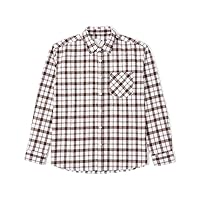 Spring Warm 280gsm Flannel Fabric Plaid Shirts Men Oversize Check