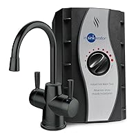 InSinkErator Stainless Steel Tank, HC250MBLK-SS HOT250 System, 2-Handle Drinking Faucet in Matte Black with 2/3-Gallon, Filter-Compatible Instant Hot/Cold Water Dispenser