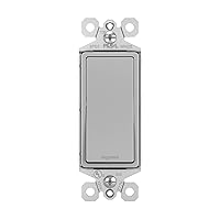 Legrand radiant TM873GRY 15 Amp Rocker Wall Switch, 3-Way Decorator Light Switches, Gray (1 Count)