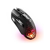 SteelSeries Aerox 5 Wireless - Holey RGB Gaming Mouse - Ultra-lightweight Water Resistant Design - 9 Buttons – Bluetooth/2.4 GHz - 18K DPI TrueMove Air Optical Sensor