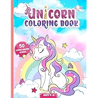 Unicorn Coloring Book: For Kids Ages 4 - 8 (50 Cuddly Unicorns | 8.5 x 11 | Lovely Unicorn Coloring Books for Girls 4-8)