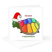Christmas Turtle - Greeting Card, 6 x 6 inches, single (gc_61879_5)