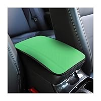 8sanlione Car Armrest Storage Box Mat, Fiber Leather Car Center Console Cover, Car Armrest Seat Box Cover Accessories Interior Protection for Most Vehicle, SUV, Truck, Car (Green)