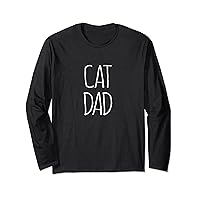 BEST CAT DAD EVER HERO FATHER'S DAY PAPA DADDY MAN MENS MEN Long Sleeve T-Shirt
