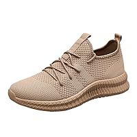 Mens Lightweight Athletic Running Walking Gym Shoes Casual Sports Shoes Fashion Sneakers Walking Shoes Brown