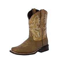 Texas Legacy Mens Sand Western Leather Cowboy Boots Rodeo Saddle Square Toe