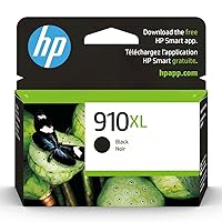 HP 910XL Black High-yield Ink Cartridge | Works with HP OfficeJet 8010, 8020 Series, HP OfficeJet Pro 8020, 8030 Series | Eligible for Instant Ink | 3YL65AN