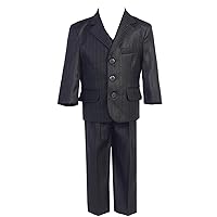 Boys Formal Black Stripe Dress Suits (Jacket+Pants)