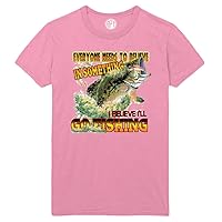 Believe in Something I Believe I'll Go Fishing Printed T-Shirt