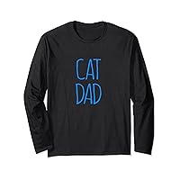 BEST CAT DAD EVER HERO FATHER'S DAY PAPA DADDY MAN MENS MEN Long Sleeve T-Shirt