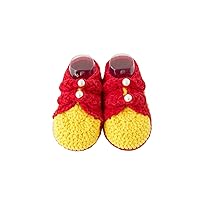 (RED DIY Baby Shoes Knitting Kit - Crochet Kit | Craft Amigurumi Knit and Crochet Kit DIY Crochet Kit Includes Crochet Yarn, Hook, and Needles