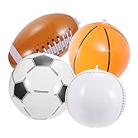 ERINGOGO 1 Set Blowing up Beach Ball Inflatable Soccer Balls Mini Baseball Pool Party Decorations for Adults Outdoor Rugby Ball Toy Outdoor Balls Summer Plastic
