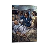 YisuiRRR Jesus Chief of The Medical Staff Poster Art Poster (3) Canvas Poster Wall Art Decor Print Picture Paintings for Living Room Bedroom Decoration Frame-style 12x18inch(30x45cm)