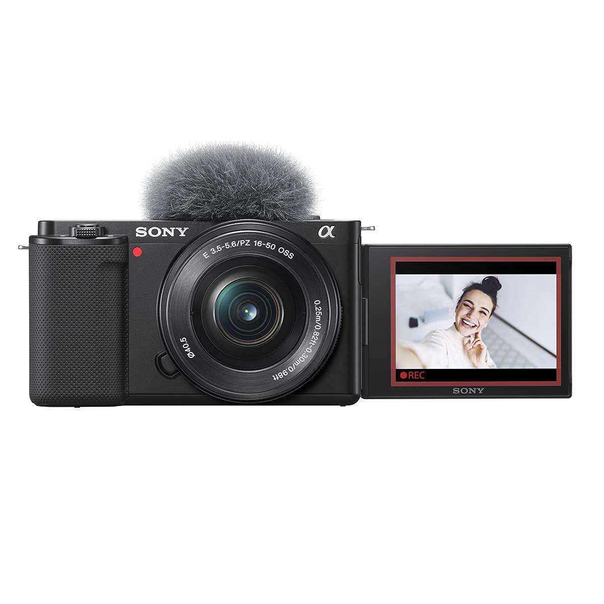 Sony ZV-E10 Mirrorless Camera with 16-50mm Lens, Bundle, SanDisk Extreme PRO 64GB, Multi-Device Shoulder Bag, 40.5mm Digital Essentials Filter Kit (4 Items)
