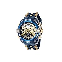 Invicta Men's Mammoth 54mm Stainless Steel, Silicone Quartz Watch, Gold (Model: 37531)