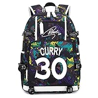 FANwenfeng Basketball Player Curry Luminous Backpack Travel Backpack Fans Bag for Men Women (Style 5)