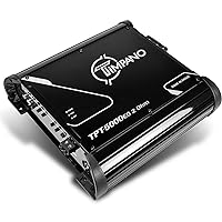 Timpano TPT-5000EQ 2 Ohm Compact Car Audio Amplifier - 5000 Watts at 2 Ohms - Full Range Class D Small Sized Monoblock Amp with Built-in Equalizer