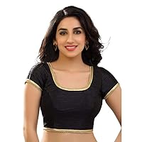 Indian Designer Women's Readymade Silk Indian Ethnic Saree Crop Top Choli Blouse