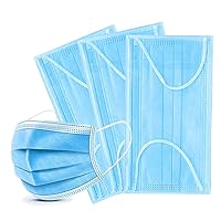 Primacare Disposable Face Masks for Protection & Safety | 3 Ply Filtration System to Prevent Dust and Air Pollution from face and Mouth Cover Breathable Outdoor Use with Comfortable Ear Loop, 10 Pack