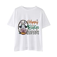 Toddler Baby Girl Easter Outfit Easter Day Letters Prints Shirts Toddler Girl Boys Short Sleeve
