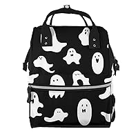 Halloween Goth Print Diaper Bag Multifunction Laptop Backpack Travel Daypacks Large Nappy Bag