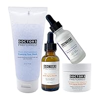 Anti-Aging Vitamin C + Collagen Full Skin Care Kit with Microdermabrasion Cleanser, Vitamin C Serum, Collagen Serum, and Vitamin C + Collagen Moisturizer | Doctors Preferred