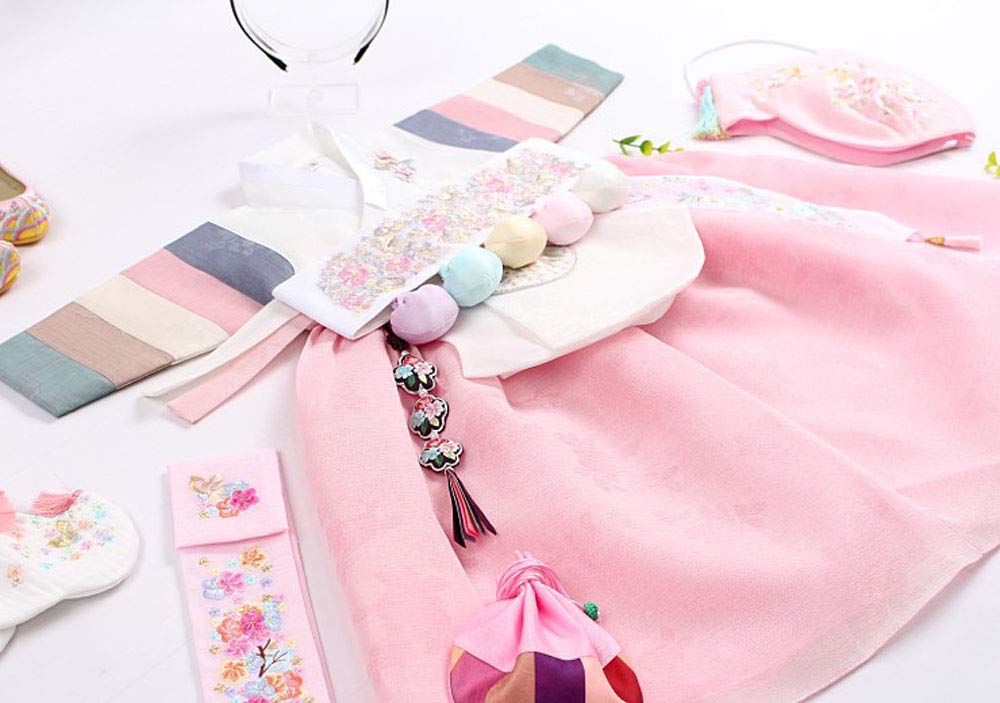 First Birthday Korean Beautiful Hanbok Dress Baby Girl Clothing Dolbok Pastel