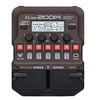 Zoom A1 FOUR Acoustic Instrument Multi-Effects Processor Pedal, Acoustic Modeling, Looper, Rhythm Section, For Guitar, Saxophone, Trumpet, Violin, Harmonica, and Upright Bass
